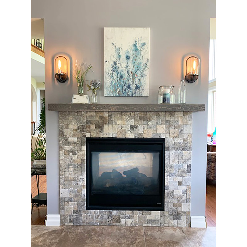 Millwood Pines Juna Floating Wood Fireplace Shelf Mantel & Reviews